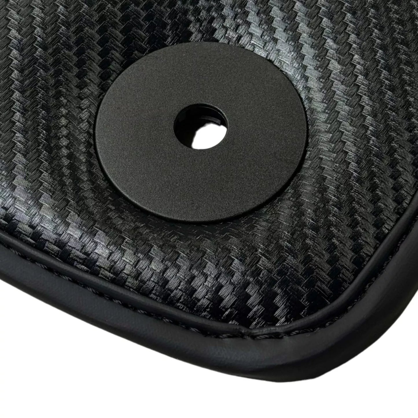 Black Floor Mats for Audi Q2 with Carbon (2016-2020) - 2 x Durable Covers