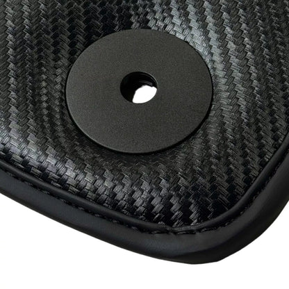 Black Floor Mats for Audi Q2 with Carbon (2016-2020) - 2 x Durable Covers