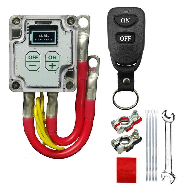 Battery Disconnect Isolator Cut Off Switch with Remote for Car -  Set