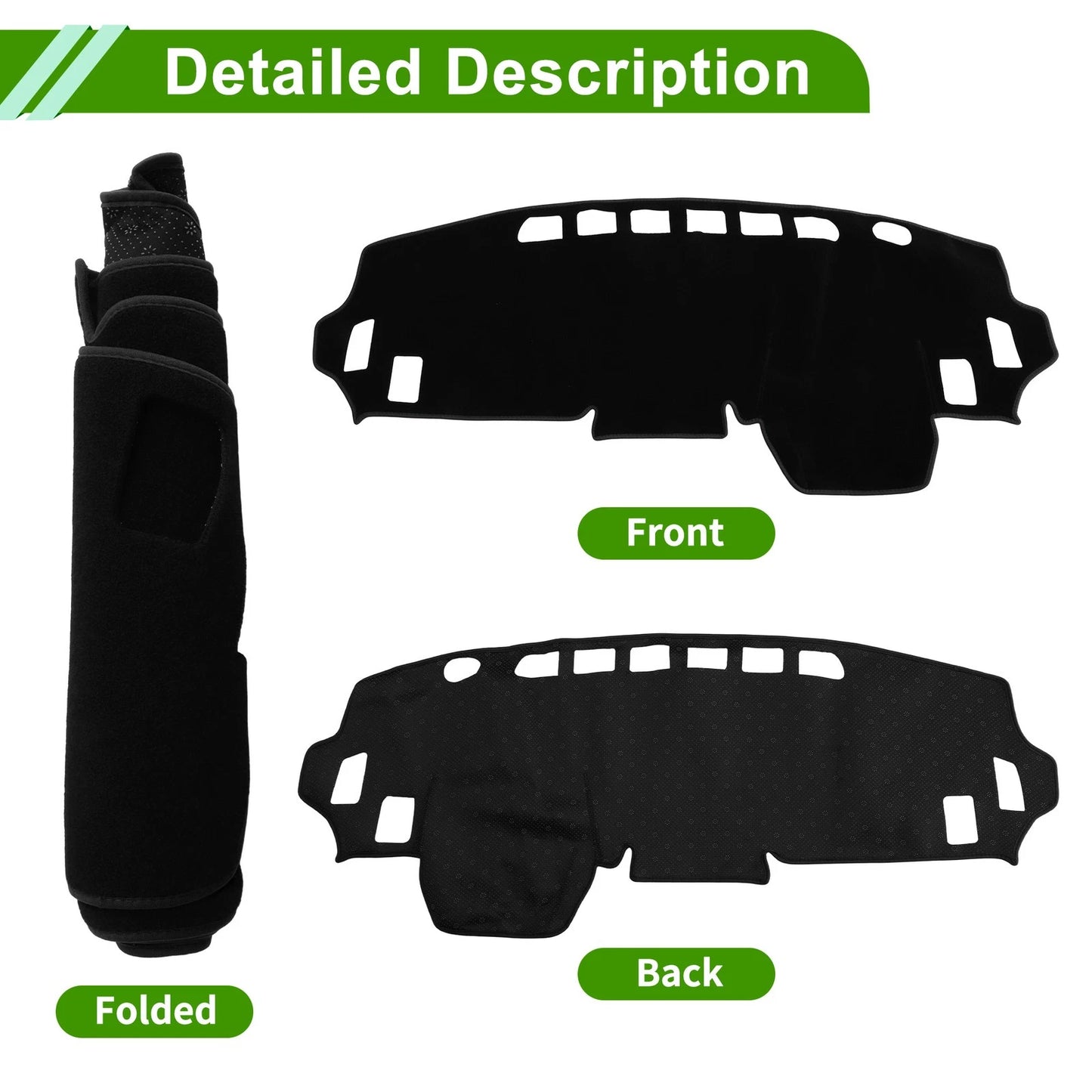 Dashboard Cover Black Polyester for Mitsubishi Delica B34A B35A B37A B38A