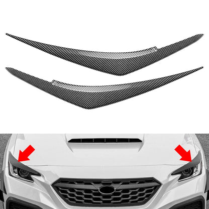 Carbon Fiber Headlight Eyebrow Eyelid Trim for Subaru WRX STI (2022-2025)