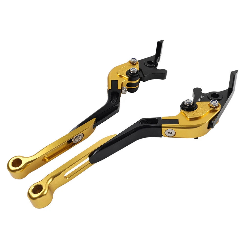 Gold Extendable Brake Clutch Levers for Suzuki GSXR600 GSXR750 GSXR1000 (06-10)