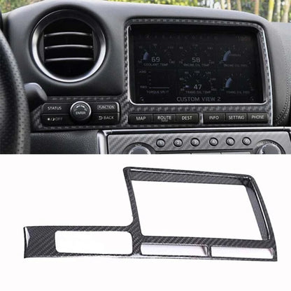 Dry Carbon Fiber Navigation GPS Display Trim Cover For Nissan GTR 2008-2016