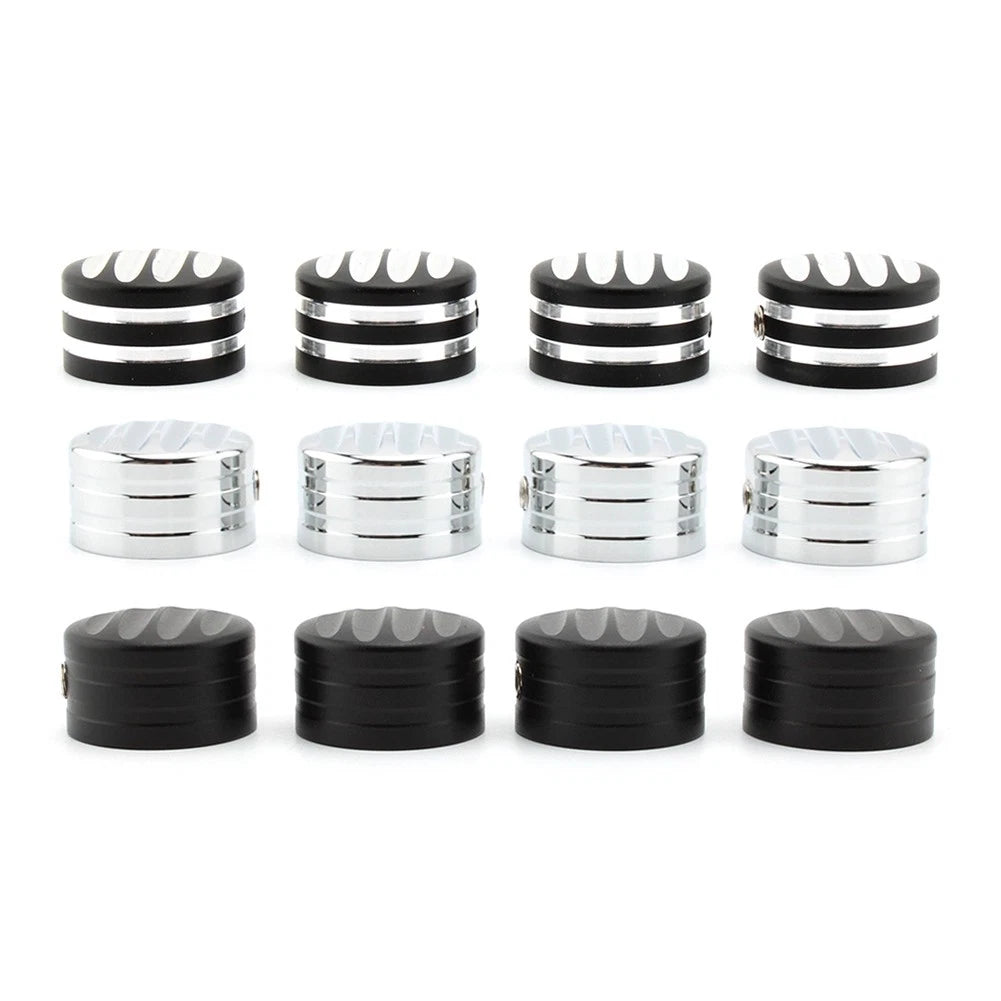 Billet Head Bolt Cover Caps Black for T120 Thruxton Scrambler Street Cup