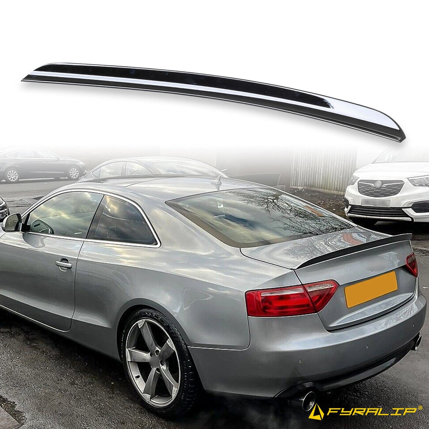 8 x Black Boot Duckbill Spoiler for Audi A5 (2008-2016)