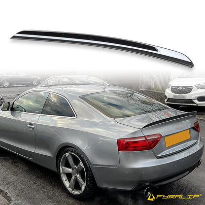 8 x Black Boot Duckbill Spoiler for Audi A5 (2008-2016)