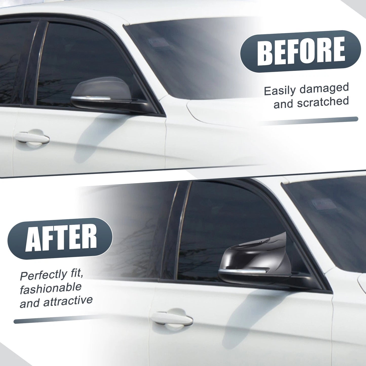 Rearview Mirror Cover Cap Gloss Black for BMW F20 F22 F23 F30 F31 F32 X1
