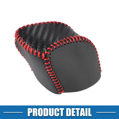 Auto Gear Shifting Knob Cover for Lexus NX250 (2022-2023) Black Red Stitches
