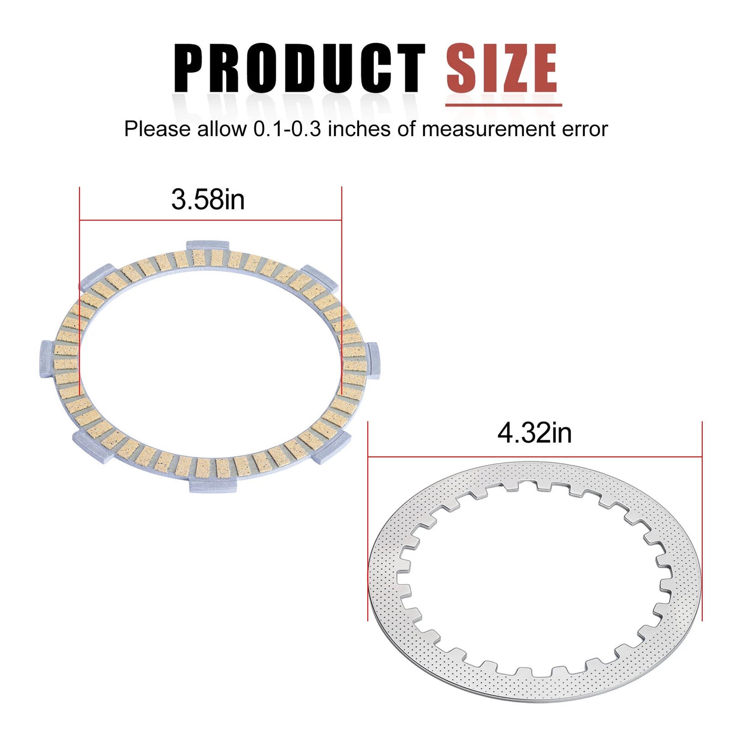 Clutch Friction Steel Plates w/ Gasket for Honda CR80/85 R RB (1983–2007)