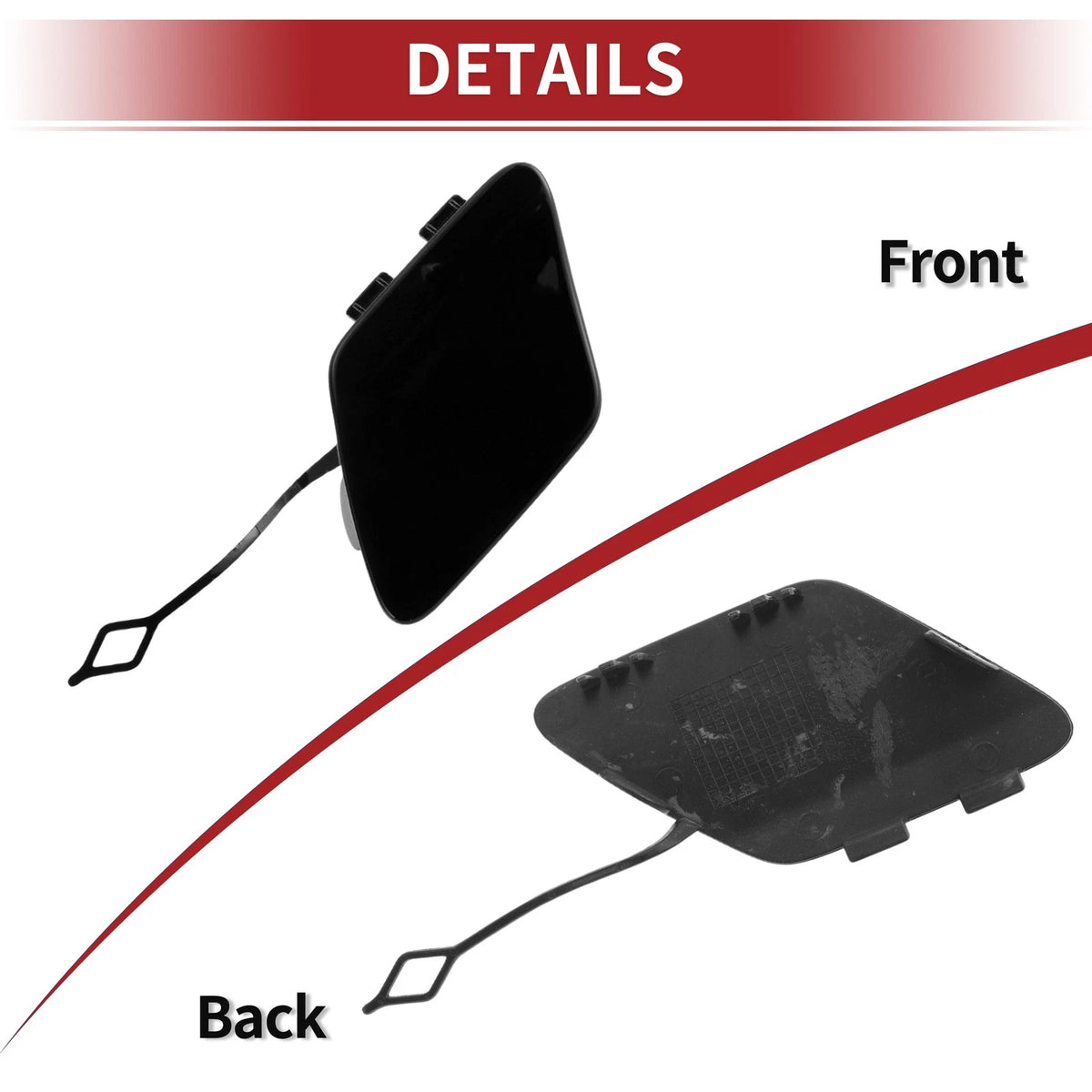 Rear Bumper Tow Hook Cover for BMW 428i (2014-2016) - Black 1 x Piece