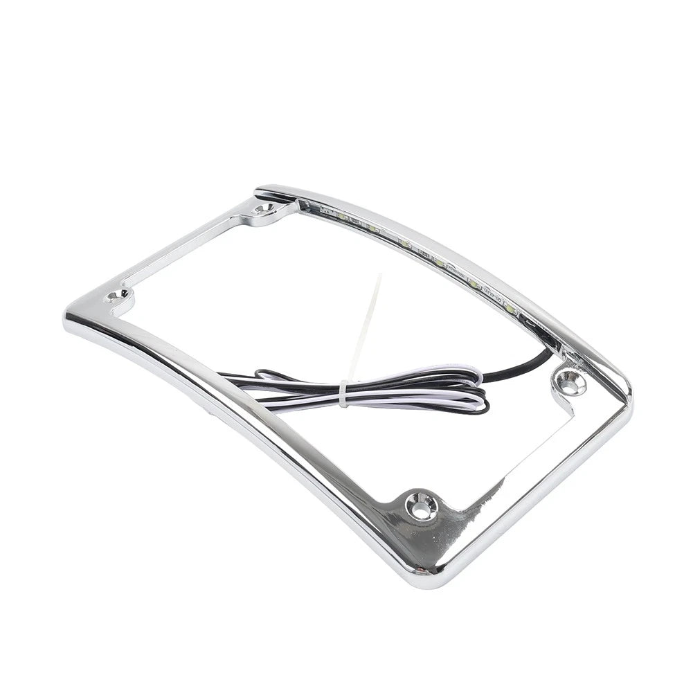Rear License Plate Frame Bracket with Light for Harley Touring Glide