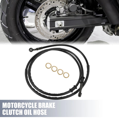 165cm 64.96" Motorcycle Clutch Oil Hose Throttle Pipe Black for Motorcycle