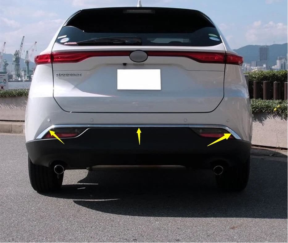 Rear Bottom Bumper Molding Trim Chrome Style for Toyota Harrier Venza (2020-2024)