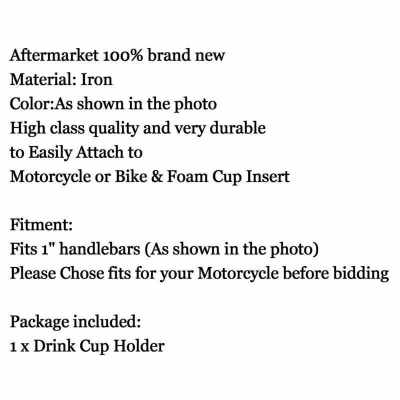 25mm Motorcycle Cup Holder Clamp Handle Bar Mount for Motorcycle Chrome