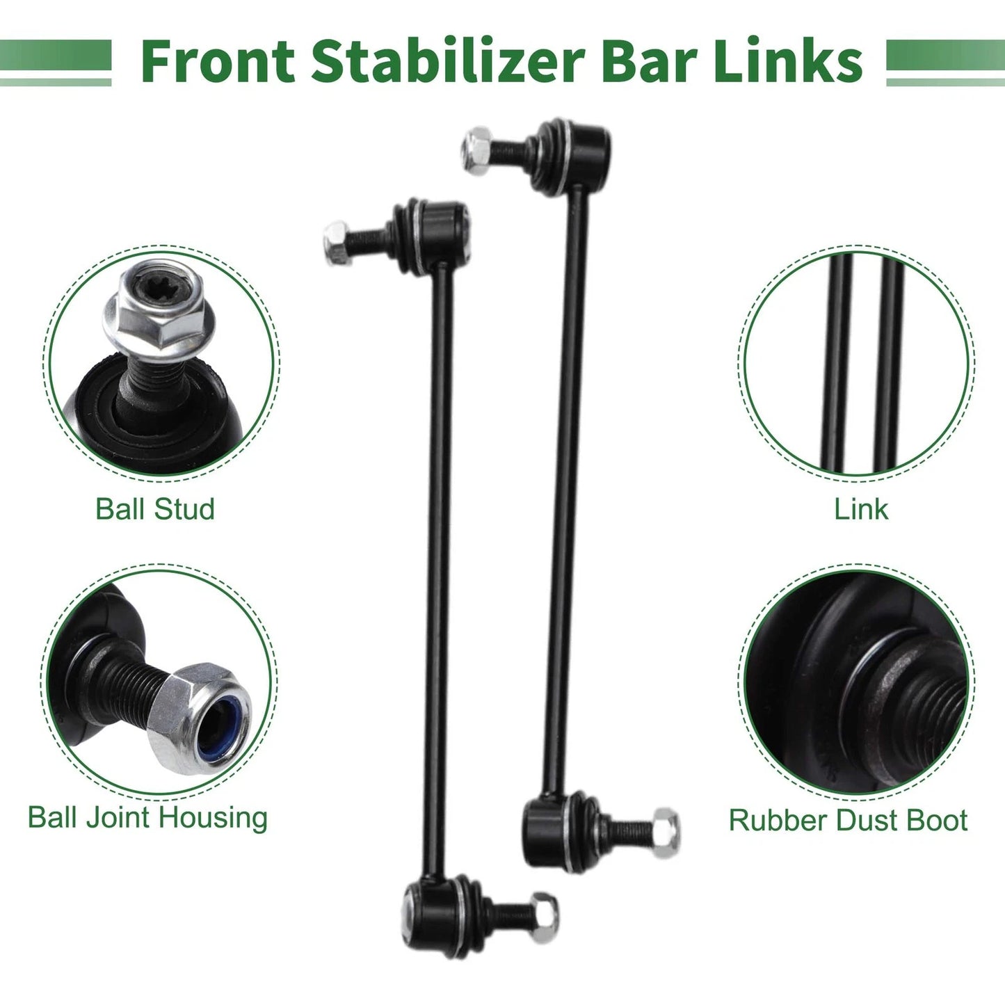 6 Pcs Front Lower Control Arms for Nissan Rogue (2014-2019)