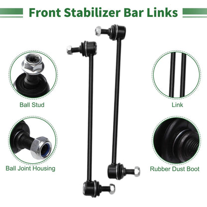 6 Pcs Front Lower Control Arms for Nissan Rogue (2014-2019)