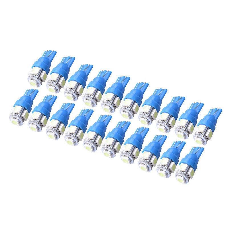 20 x Ice Blue T10 194 LED Bulbs for Instrument Panel Gauge Cluster Lights