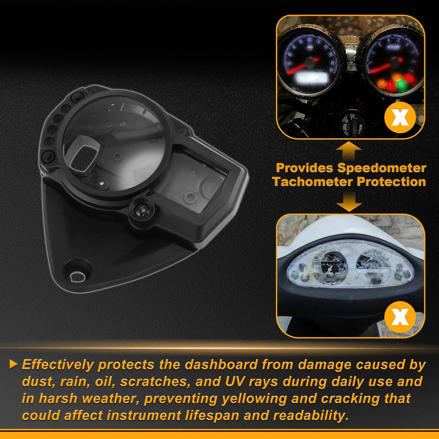Plastic Speedometer Gauge Cover for SUZUKI GSXR 1000 (2007–2008)
