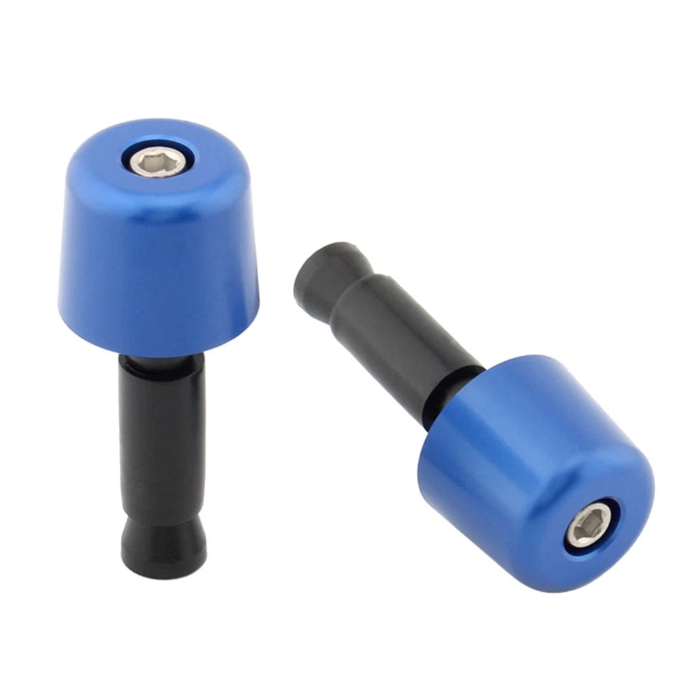 1in Blue Handlebar Hand Grips & End Caps for Universal Motorcycle