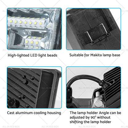 3in 18V LED Work Light Torch Flashlight  USB for Makita Battery