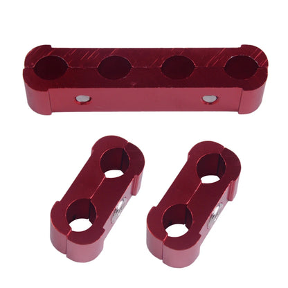 3 x Red Aluminum Engine Spark Plug Wire Separator Clamps