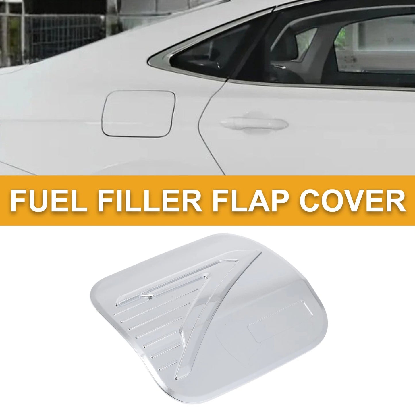 Fuel Tank Door Cap / Chrome Silver Tone for Toyota Corolla Cross