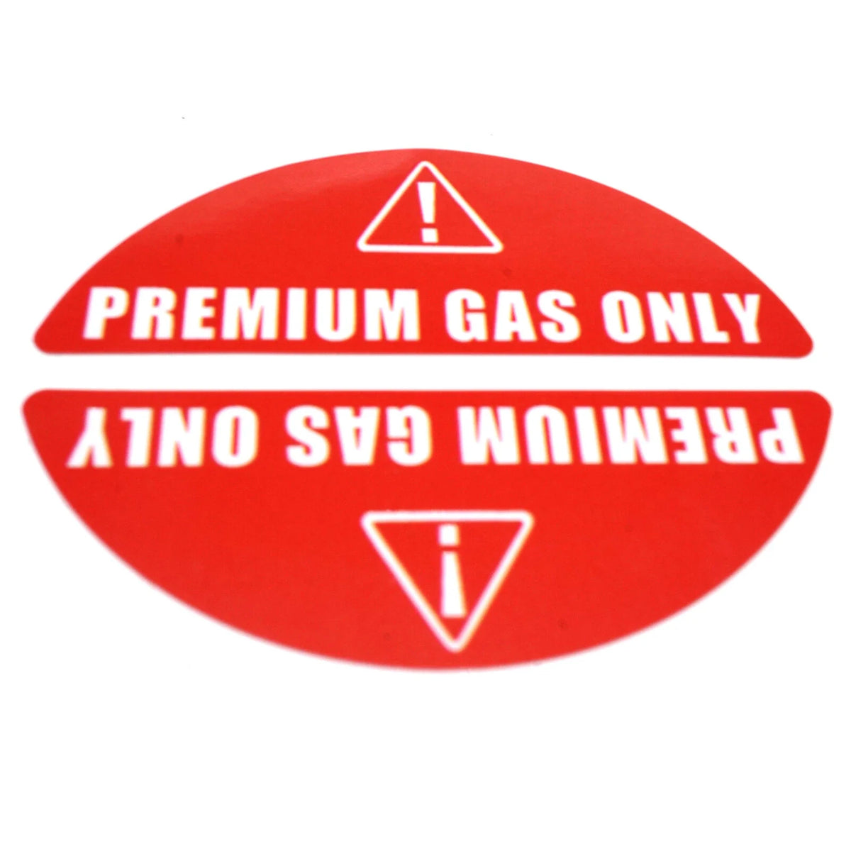 Premium Gas Only Sticker for Car Rental - Fuel Warning Label