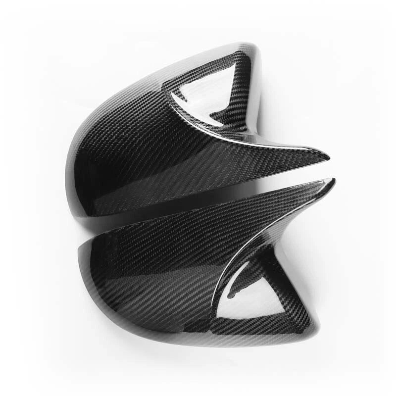 Real Carbon Fiber Stick-on Side Mirror Shell Cover Caps for Mazda 3 2010-2013
