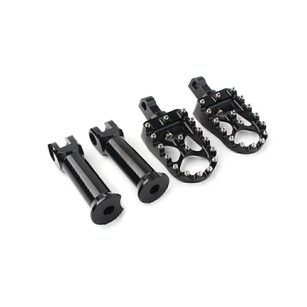Black Rear Passenger Foot Pegs with Bracket for Harley Softail Street Bob (2018-2020)