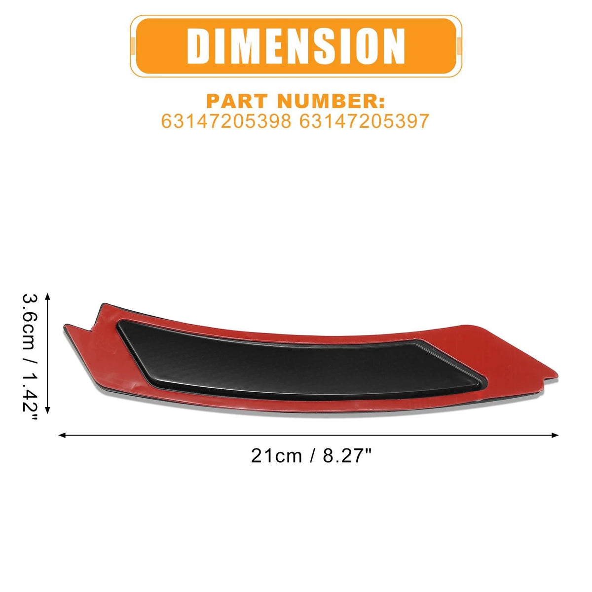Bumper Reflector 2 x 63147205397 for BMW 3 Series E90 E91 LCI (2009-2011) Black