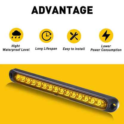 2 x 10" LED Truck Trailer Strip Brake Light Bar for Universal (2020-2023)