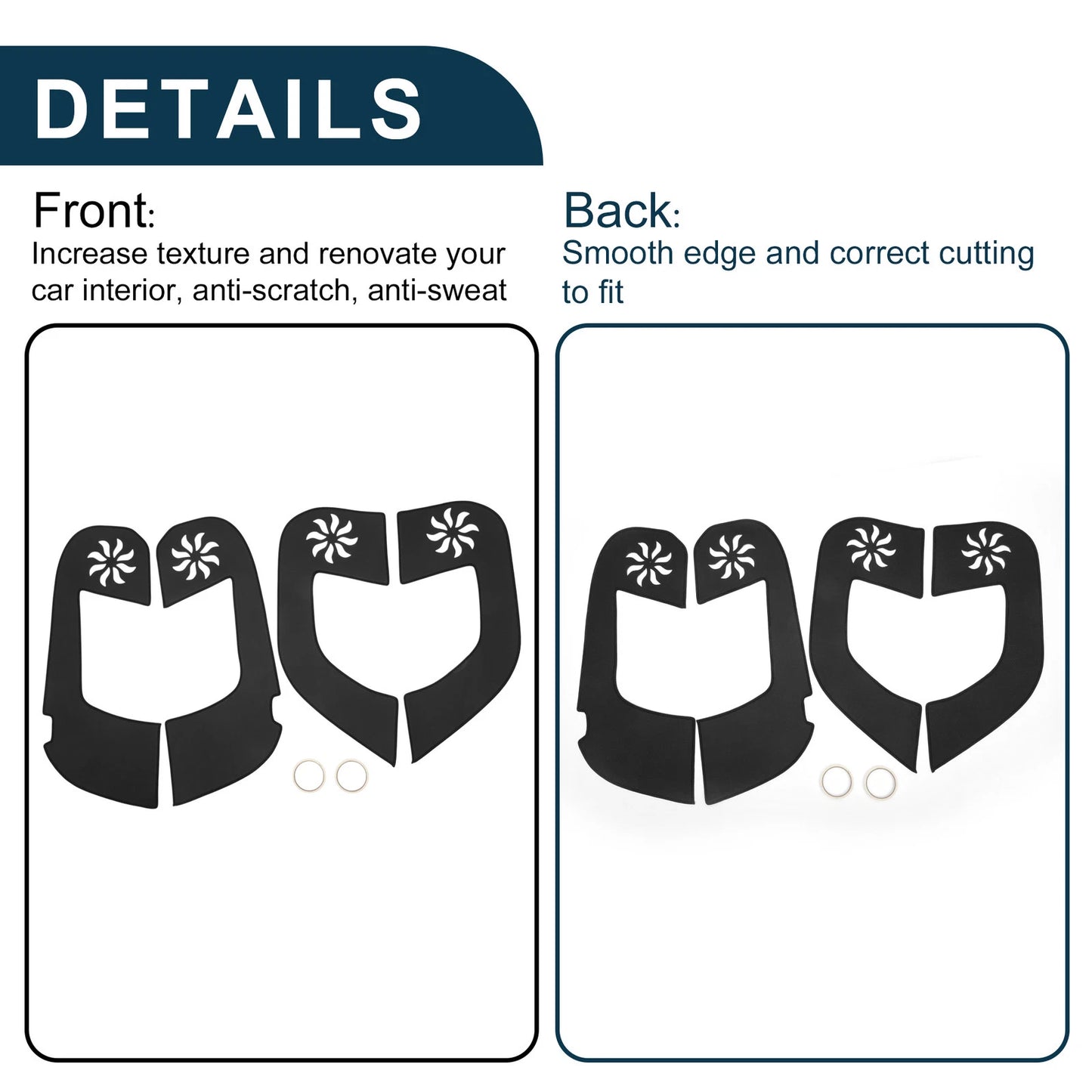 Car Door Anti Kick Pad Sticker Protector for Toyota Highlander (2015)