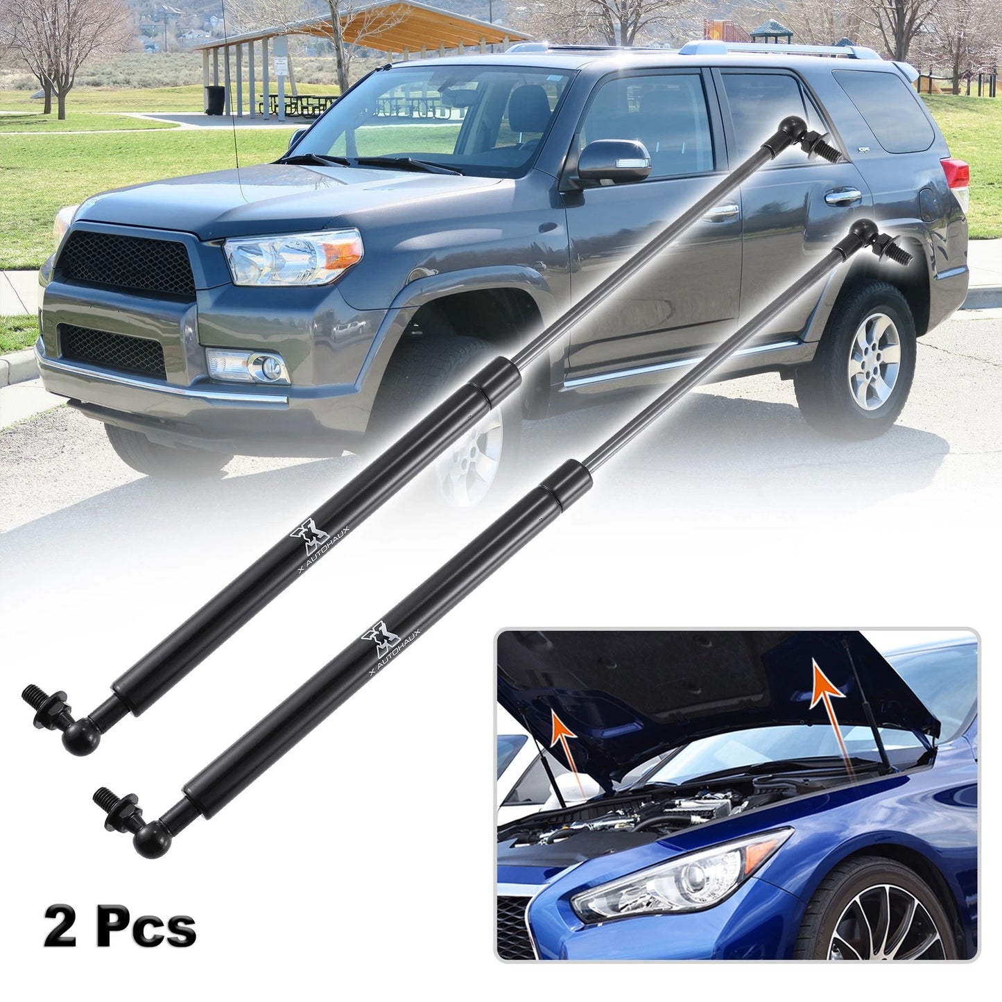 Front Hood Lift Supports for Toyota 4Runner (2003-2023)