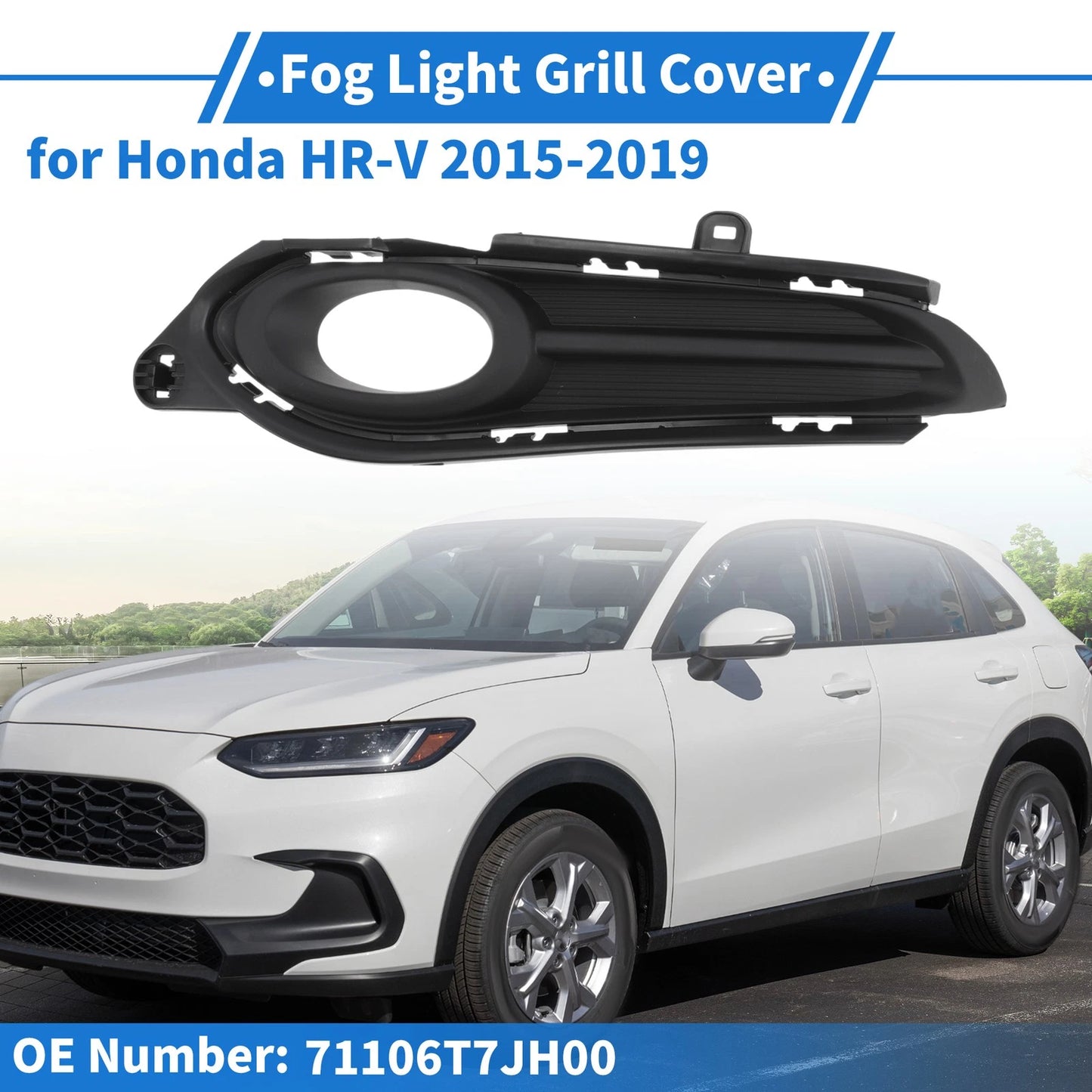 Front Left Fog Light Grill for Honda HR-V (2015-2019)