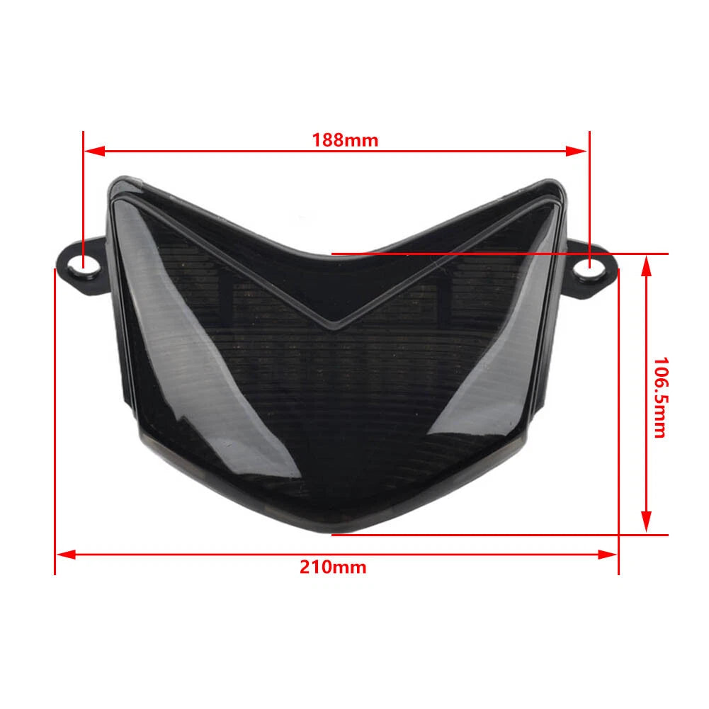 LED Tail Light for Kawasaki Ninja ZX6R ZX-6R, ZX10R (2005-2007) Black