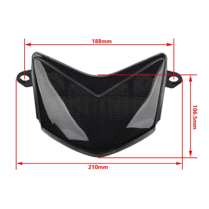 LED Tail Light for Kawasaki Ninja ZX6R ZX-6R, ZX10R (2005-2007) Black