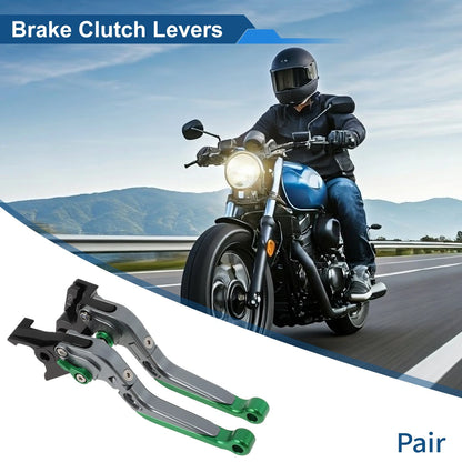 2x Adjustable Short/Long Brake Clutch Levers for Kawasaki Z650 (2017–2023)