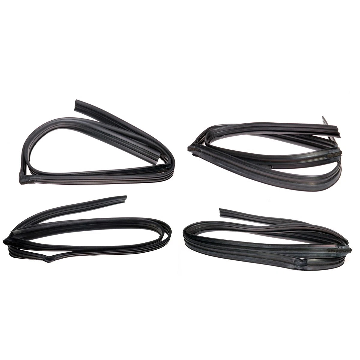 Front Rear Door Glass Run Channel Seal Set for Honda Fit Hatchback 2001-2008