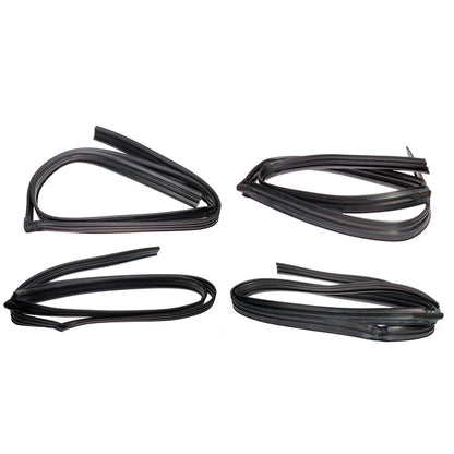 Front Rear Door Glass Run Channel Seal Set for Honda Fit Hatchback 2001-2008