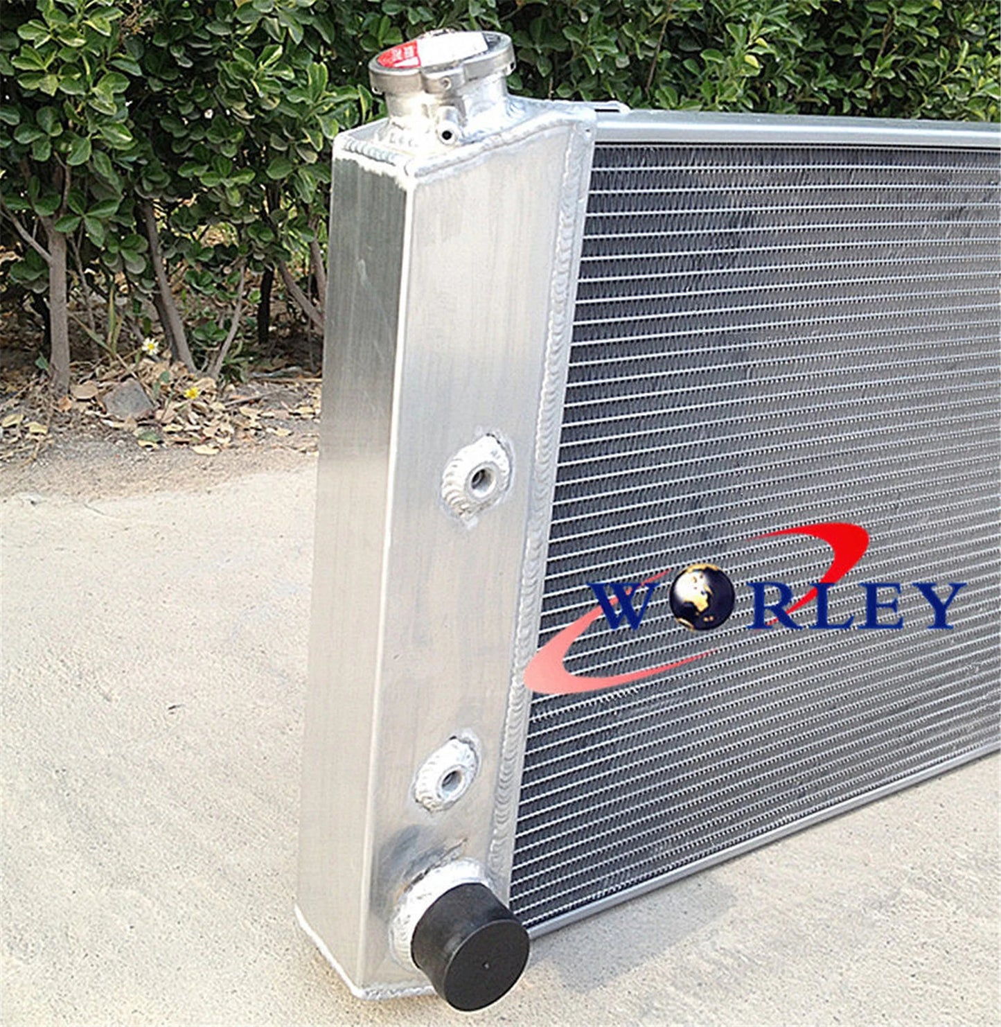 Aluminum Radiator & Red Hose for Ford Cortina 6 Cylinder (1972-1982)