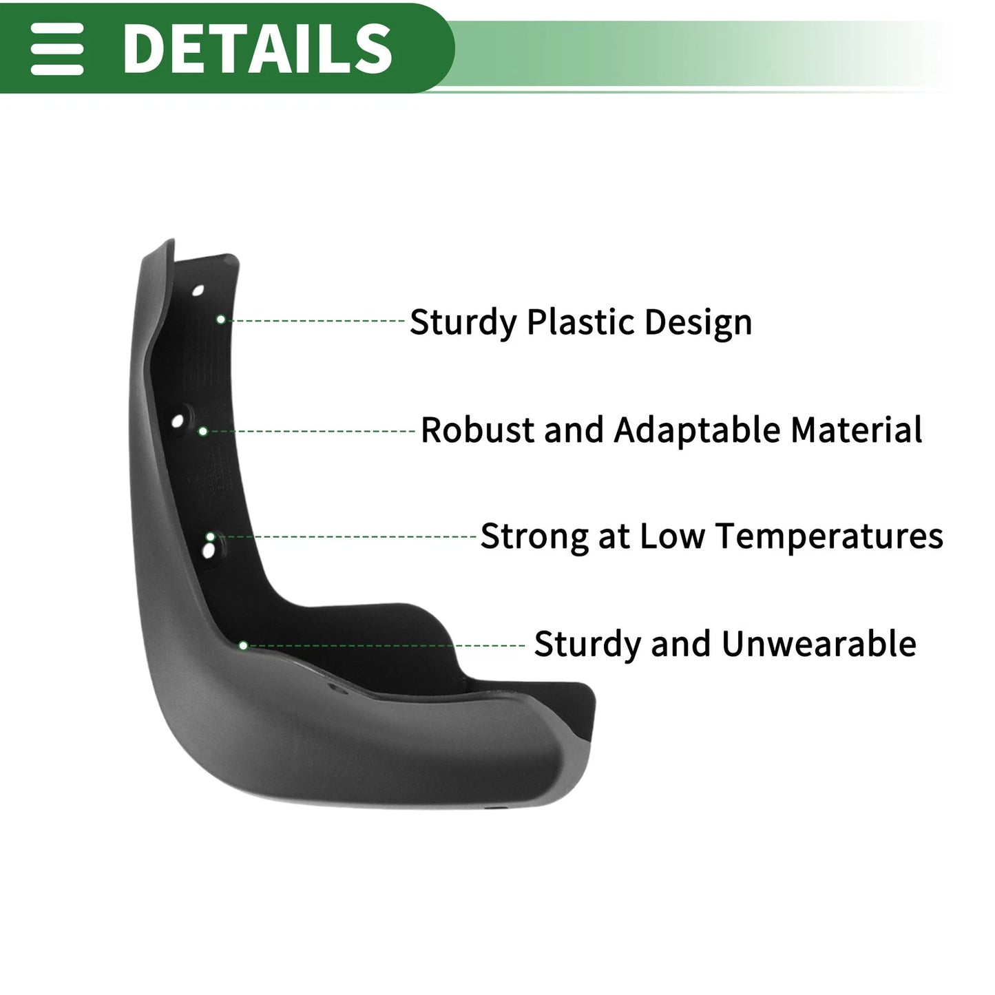 Mud Flaps Splash Guards 1 Set for Nissan Qashqai (2016-2023)