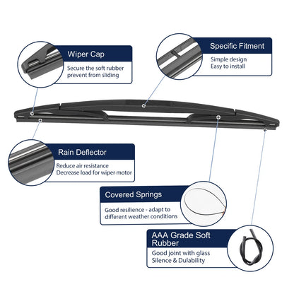 Rear Windshield Wiper Blade Replacement for Chevrolet Tahoe (2007 - 2013)