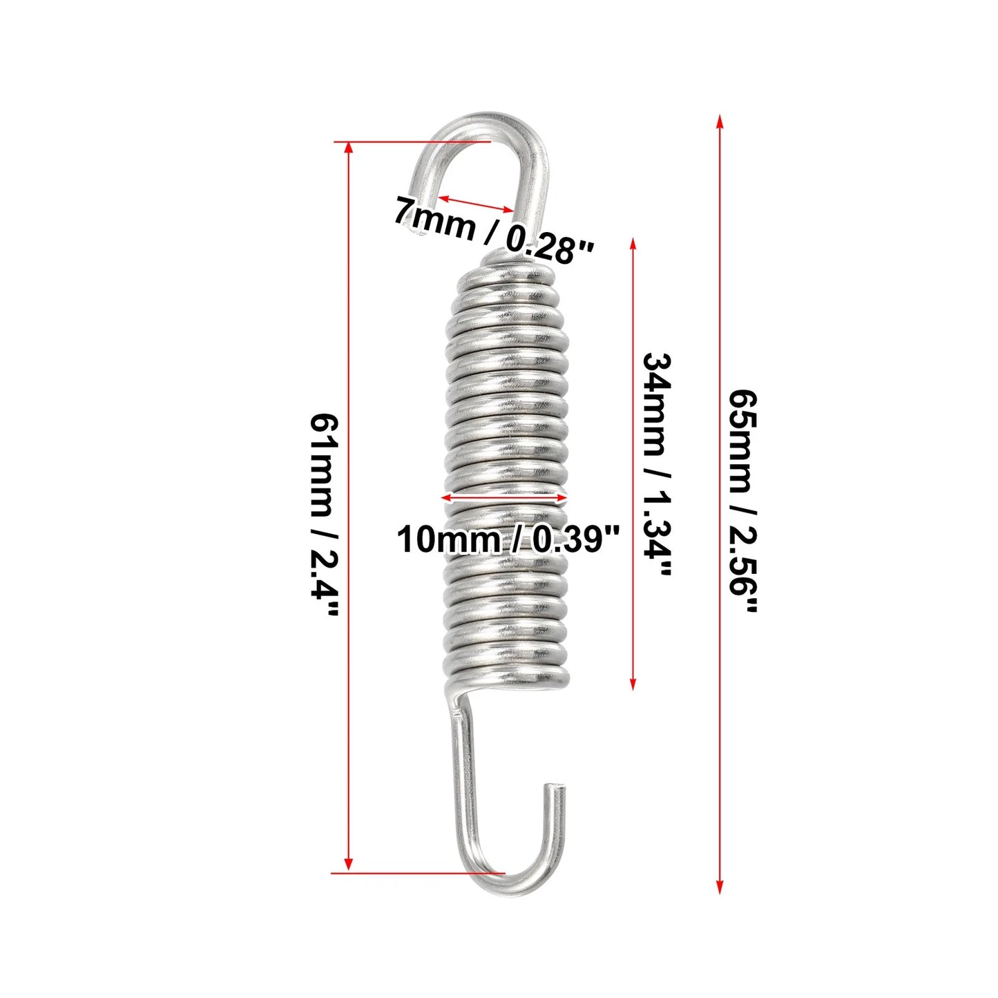 Exhaust Pipe Spring Stainless Steel 10 x for Motorcycles