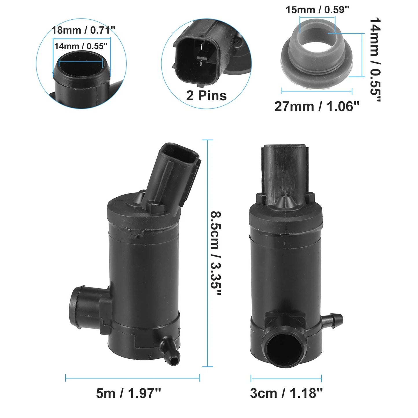 Windshield Washer Motor Pump for Subaru Forester 2.5L (2006-2013)