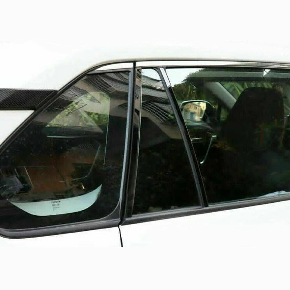 10pcs Glossy Black Pillar Posts Door Window Trim for TOYOTA RAV4 (2019–2023)