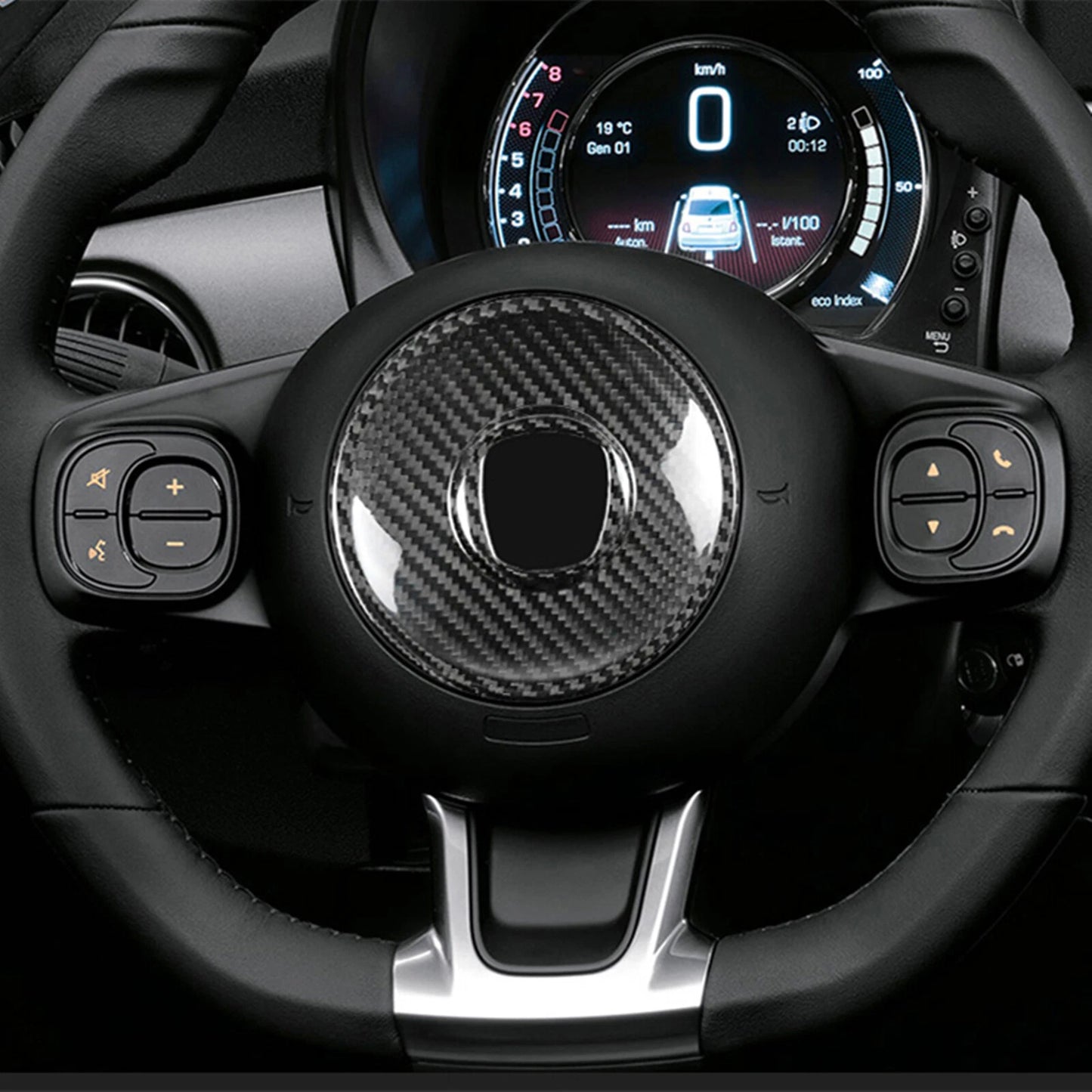 Steering Wheel Center Cover Trim for Fiat 500 (2008-2023)