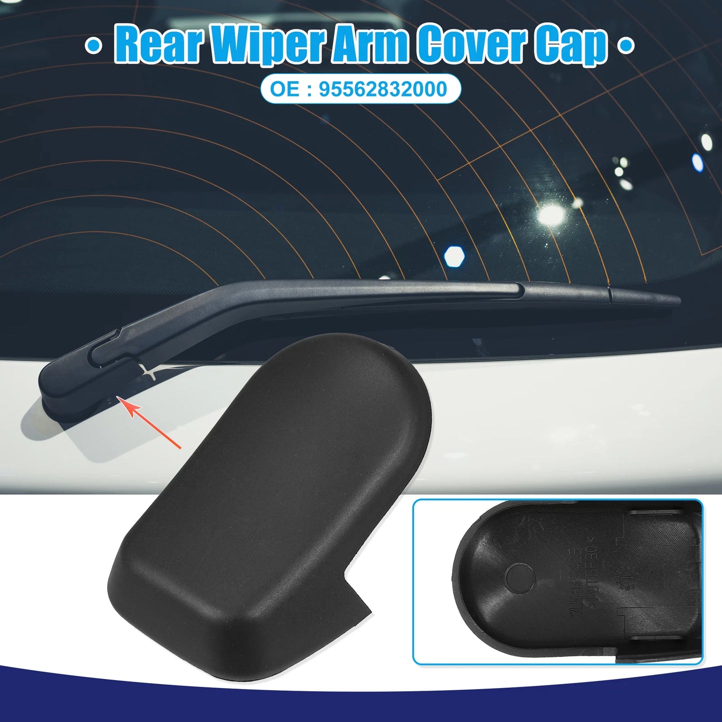 Rear Windshield Wiper Arm Cover Cap for Porsche Cayenne (2003 - 2010)