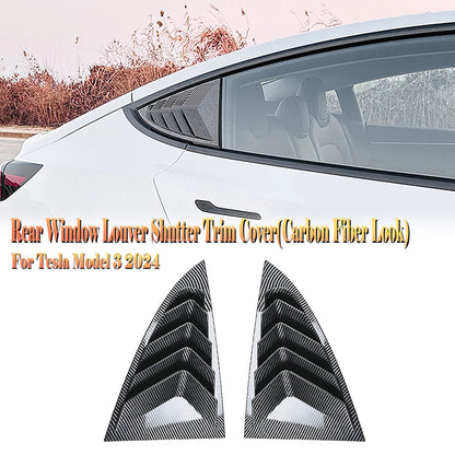 Rear Side Window Louver Cover for Tesla Model 3 (2017-2023)
