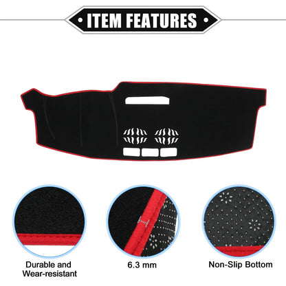 Dashboard Cover Mat for Mazda CX-5 2016-2023 Black Red
