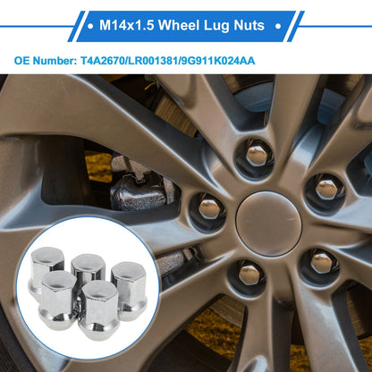 5 Pcs M14x1.5 Wheel Lug Nuts for Land Rover Discovery Sport (2015-2021)